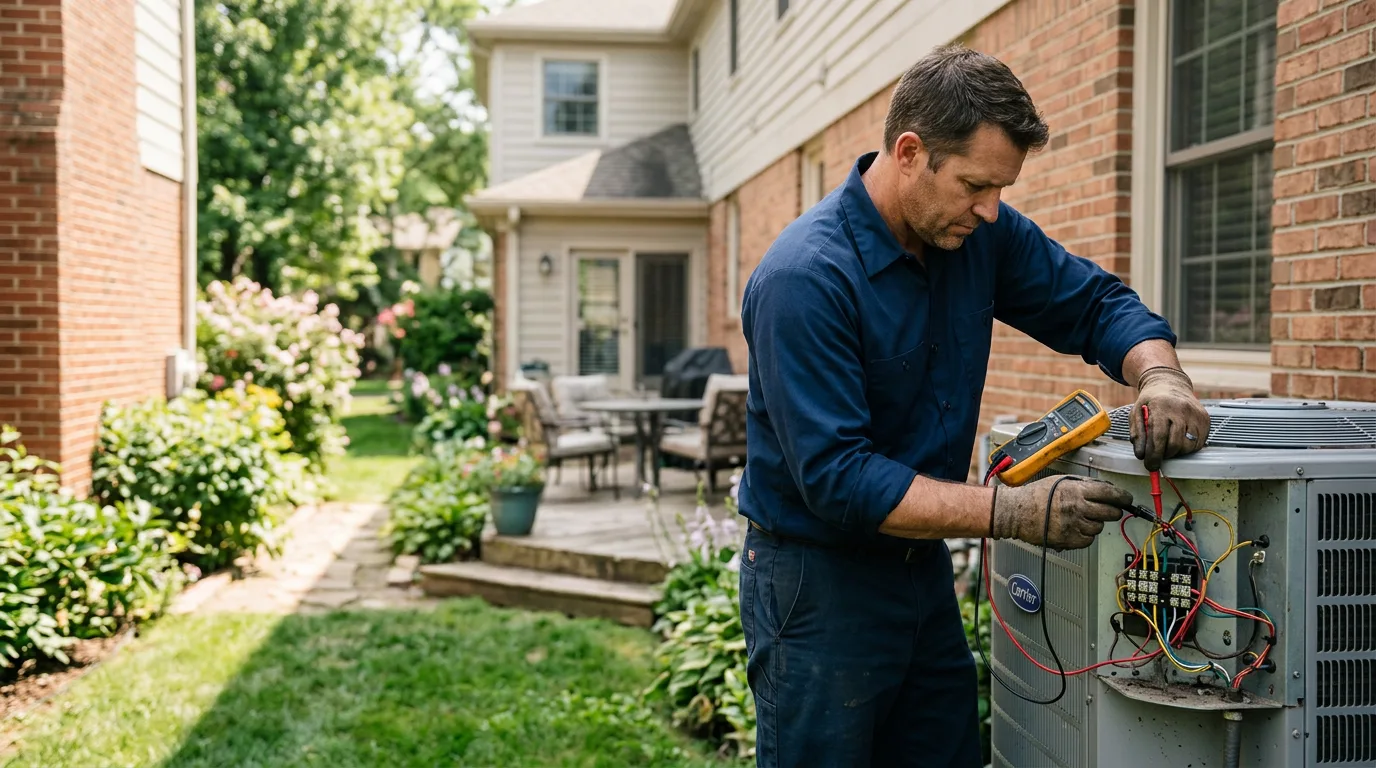 HVAC technician working near Grovertown, IN